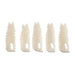 Bone Resting Fox Pendant Hand-Made 5pcs White-Alabaster Work On Bone