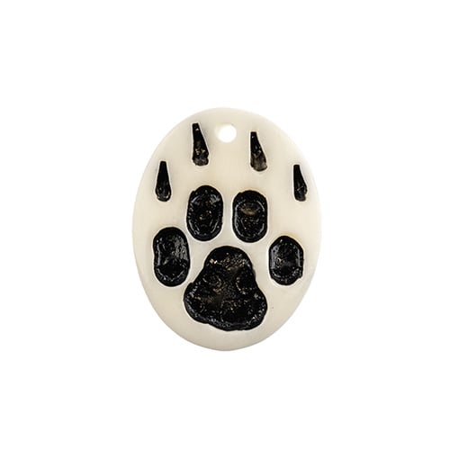 Bone Wolf Paw Pendant 5pcs 1.25in Work On Bone