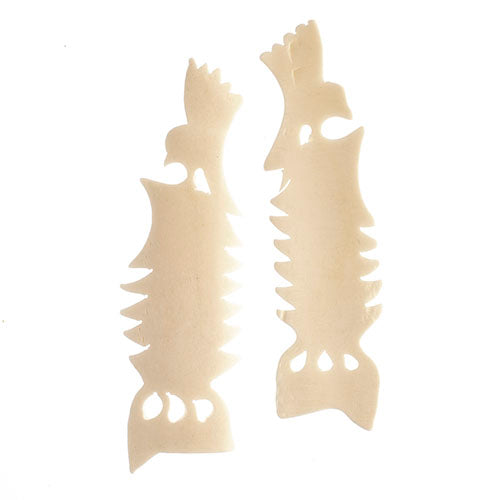 Bone Eagle On Tree Worked On Bone