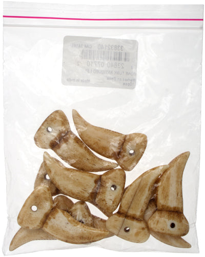 Bone Tusk Antiqued 1.5" Worked On Bone