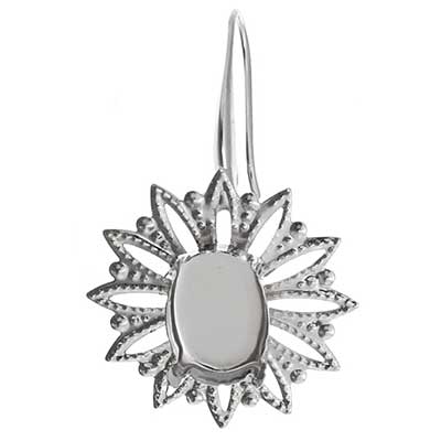 Filigree Earring Setting 25mm Flower - Cosplay Supplies Inc
