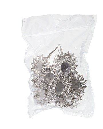 Filigree Earring Setting 25mm Flower