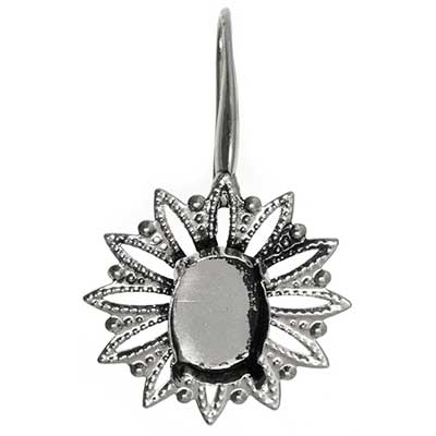 Filigree Earring Setting 25mm Flower - Cosplay Supplies Inc