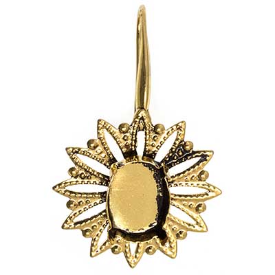 Filigree Earring Setting 25mm Flower - Cosplay Supplies Inc