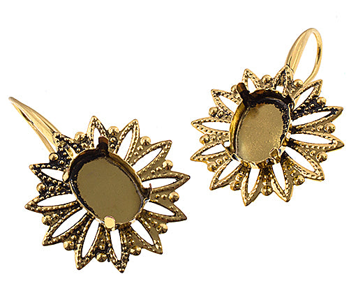 Filigree Earring Setting 25mm Flower