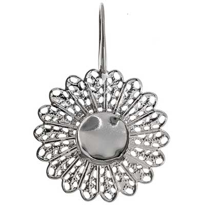 Filigree Earring Setting 33mm Sunflower - Cosplay Supplies Inc