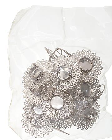 Filigree Earring Setting 33mm Sunflower