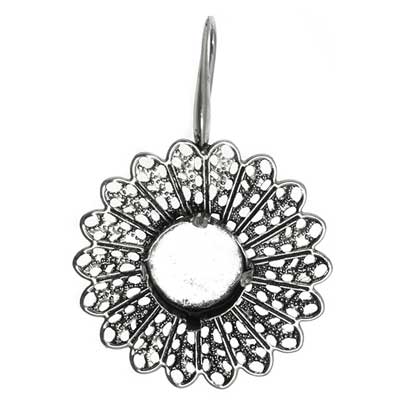 Filigree Earring Setting 33mm Sunflower - Cosplay Supplies Inc
