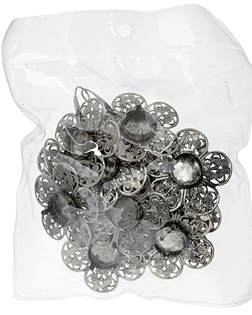 Filigree Earring Setting 36mm Flower