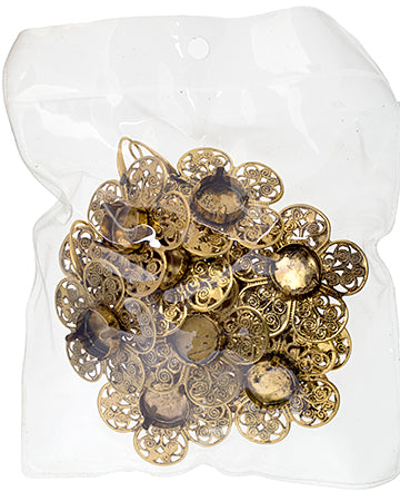 Filigree Earring Setting 36mm Flower