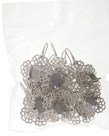 Filigree Earring Setting 35mm Clover