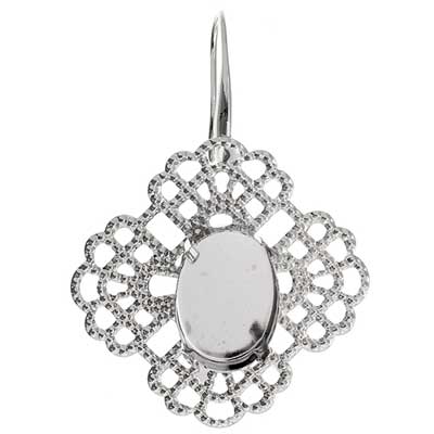 Filigree Earring Setting 35mm Clover - Cosplay Supplies Inc
