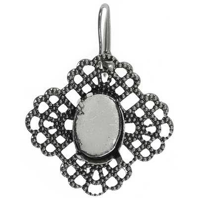 Filigree Earring Setting 35mm Clover - Cosplay Supplies Inc