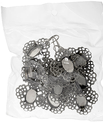 Filigree Earring Setting 35mm Clover