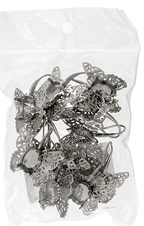 Filigree Earring Setting 26x27mm Butterfly