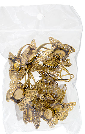 Filigree Earring Setting 26x27mm Butterfly