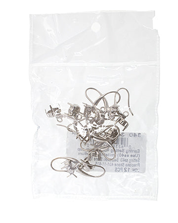 Earring Setting Round 8mm Cup (6 Pairs)