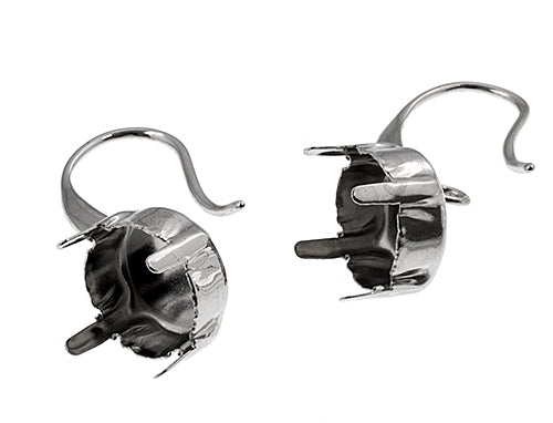 Earring Setting Round 10mm Cup (6 Pairs)