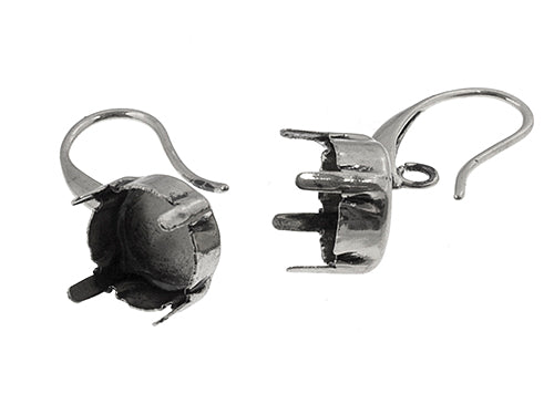 Earring Setting Round 10mm Cup (6 Pairs)