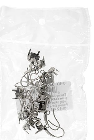 Earring Setting Round 10mm Cup (6 Pairs)