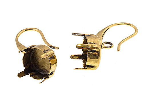 Earring Setting Round 10mm Cup (6 Pairs)