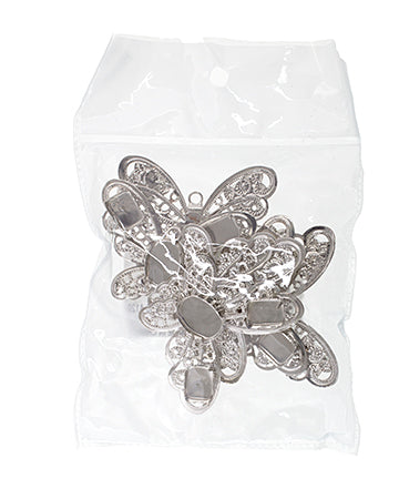 Filigree Pendant Setting 32x42mm Butterfly