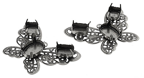 Filigree Pendant Setting 32x42mm Butterfly