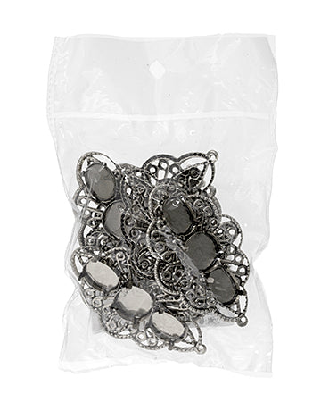 Filigree Pendant Setting 34x54mm Flower