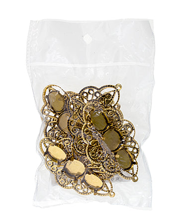 Filigree Pendant Setting 34x54mm Flower