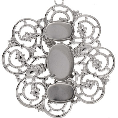 Filigree Pendant Setting 50mm Flower - Cosplay Supplies Inc