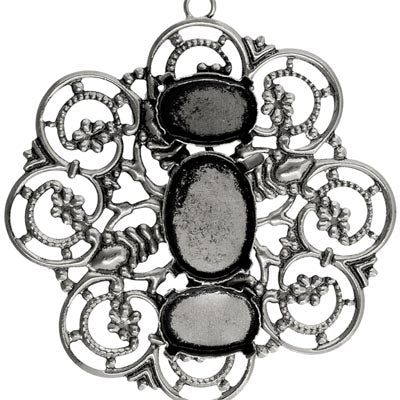 Filigree Pendant Setting 50mm Flower - Cosplay Supplies Inc