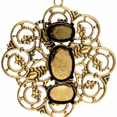 Filigree Pendant Setting 50mm Flower - Cosplay Supplies Inc