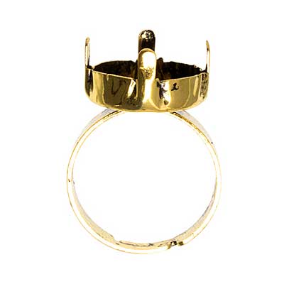 Filigree Ring Round With Setting Adjustable 6pcs - Cosplay Supplies Inc