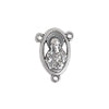 Religious Pendant 3 Hole Oval Sacred Heart 15x20mm Nickel