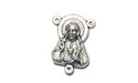 Religious Pendant 3 Hole Sacred Heart 15x22mm Nickel