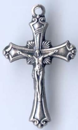 Religious Cross Nickel 18x30mm With Ring