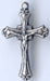 Religious Cross Nickel 18x30mm With Ring