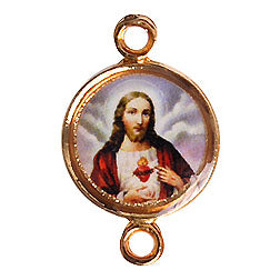 Medal With 2 Loops Fatima / Sacred Heart