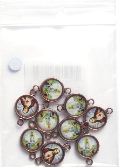 Medal With 2 Loops Fatima / Sacred Heart