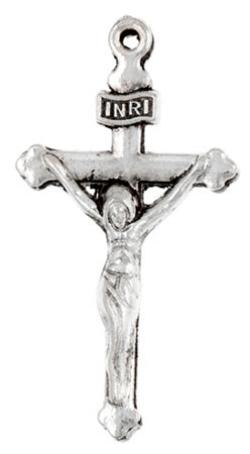 Religious Cross Antique Silver 39x20mm With Ring Lead & Nickel Free