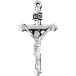 Religious Cross Antique Silver 39x20mm With Ring Lead & Nickel Free