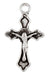 Religious Cross Antique Silver 30x17mm With Ring Lead & Nickel Free