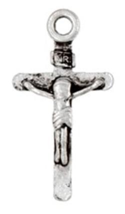 Religious Cross Antique Silver 22x12mm With Ring Lead & Nickel Free