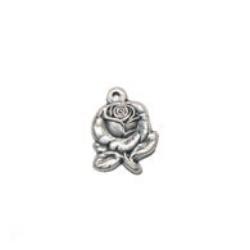 Religious Pendant Rose With Ring Nickel