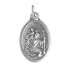 Religious Pendant St. Christoph Pray For Us Nickel With Ring