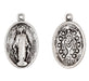 Religious Pendant Antique Silver 25x16mm With Ring Lead & Nickel Free