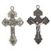 Pendant- Religious Cross With Loop 48.5x33mm Antique Silver 10pcs