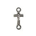 Connector- Religious Mini Cross 10.5x8mm Antique Silver 10pcs