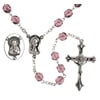 Fire-Polished 7mm Rosary Silver