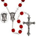 Fire-Polished 7mm Rosary Silver